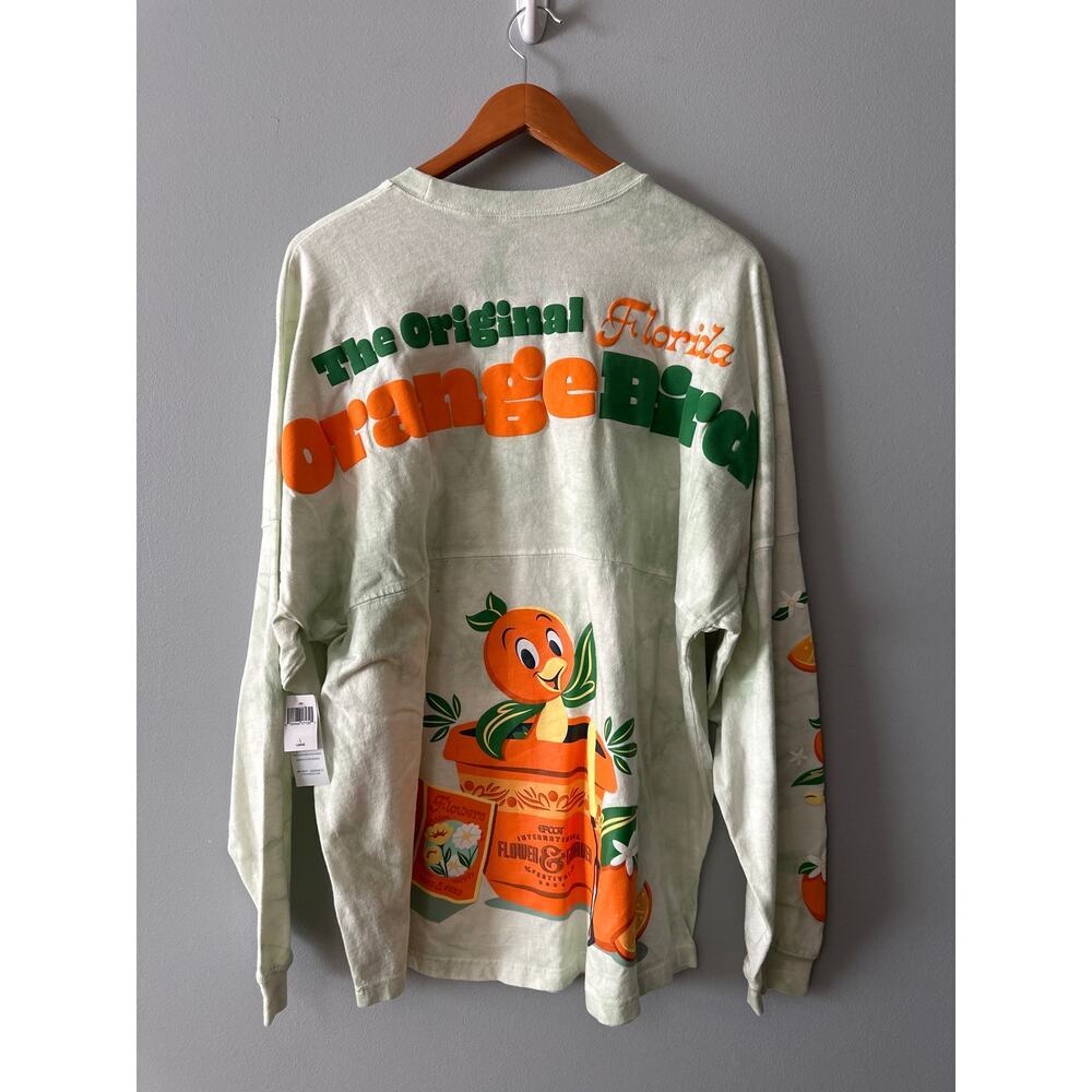 NEW Disney Orange Bird Spirit Jersey Florida EPCOT Flower Garden Festival Large